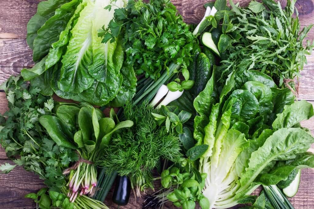 Leafy green vegetables