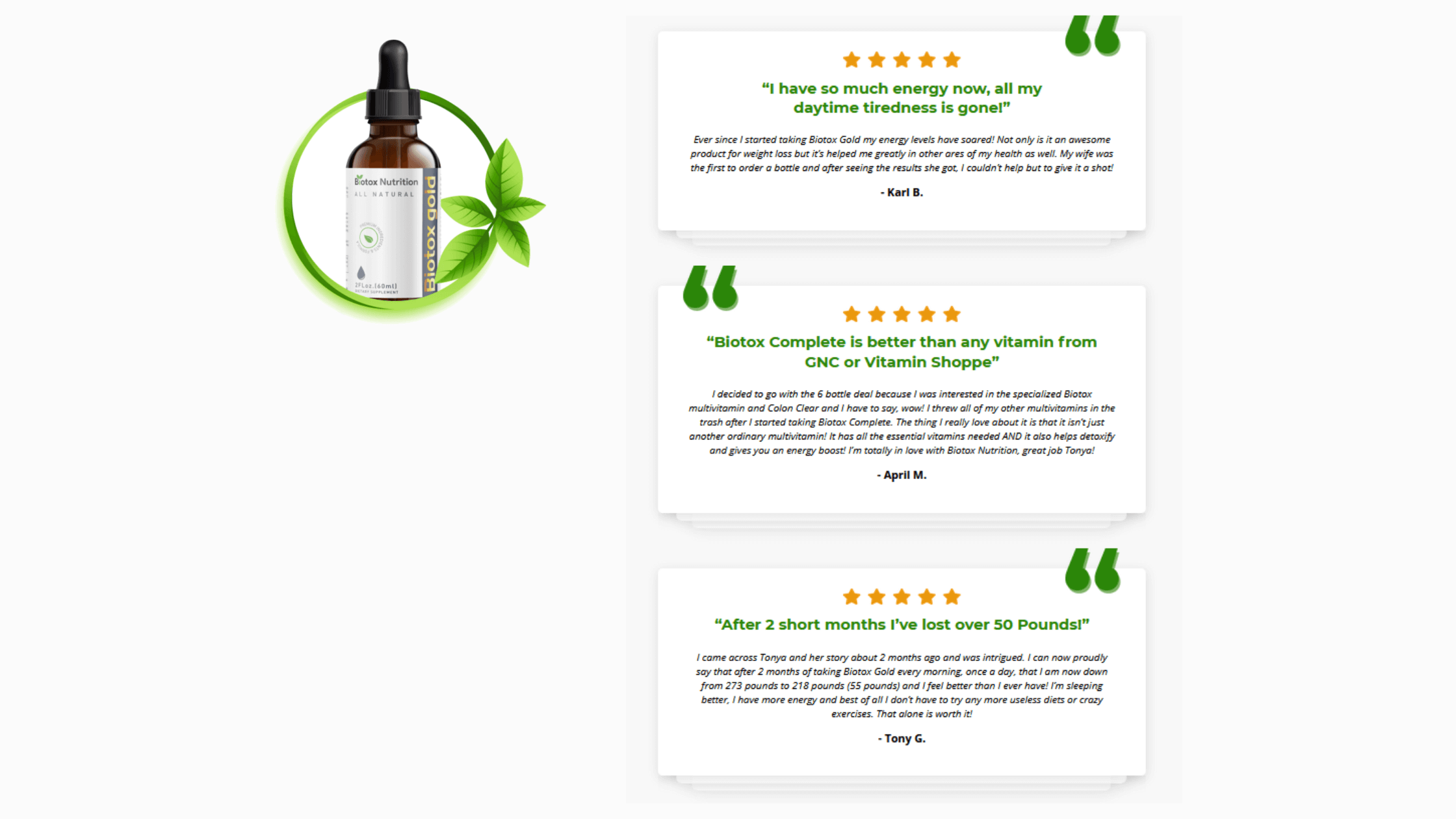 Biotox Gold customer reviews 