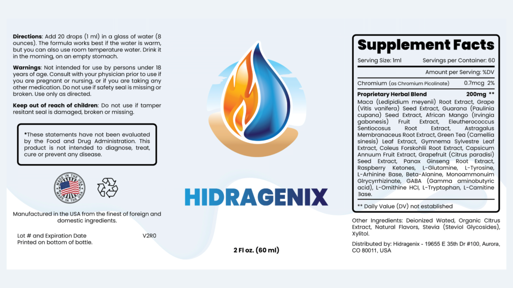 Hidragenix Supplement Dosage