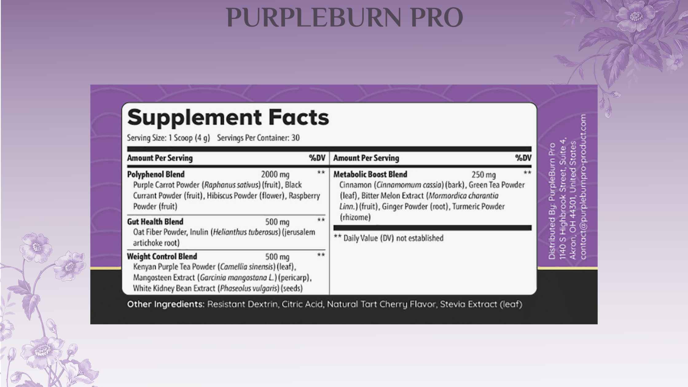 Purple Burn Pro Dosage
