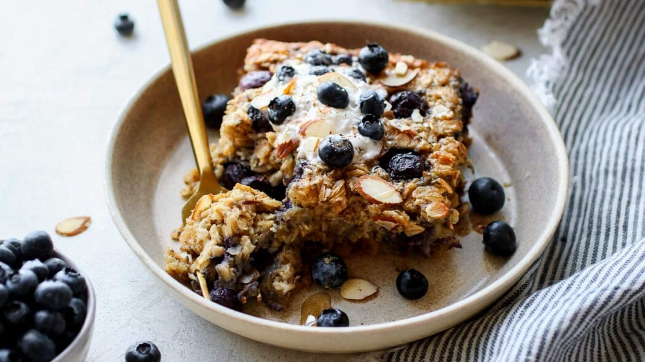 Oats Baked In Blueberries Recipe