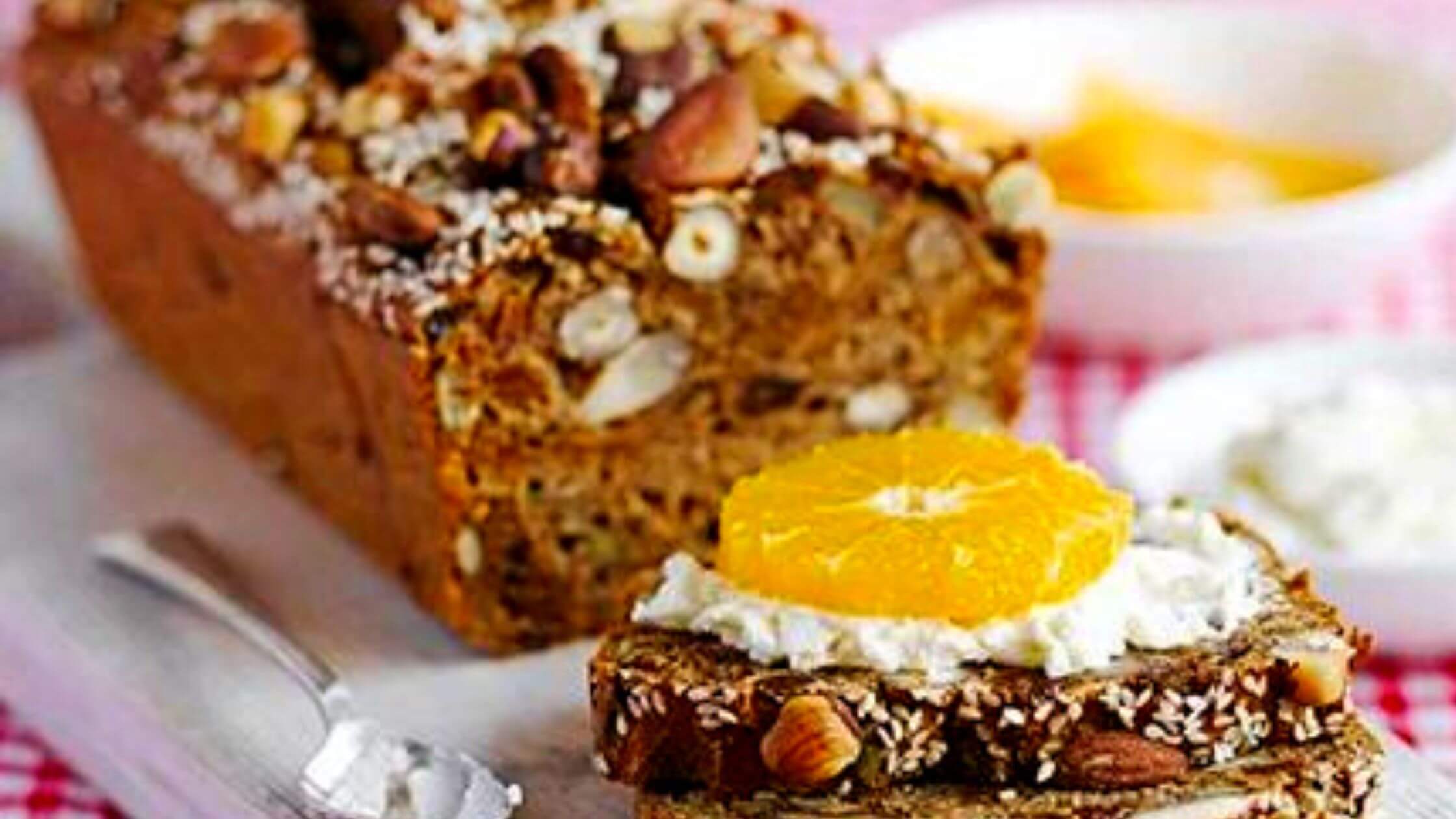 Seed, Nut, And Fig Bread With Fruit And Ricotta Recipe