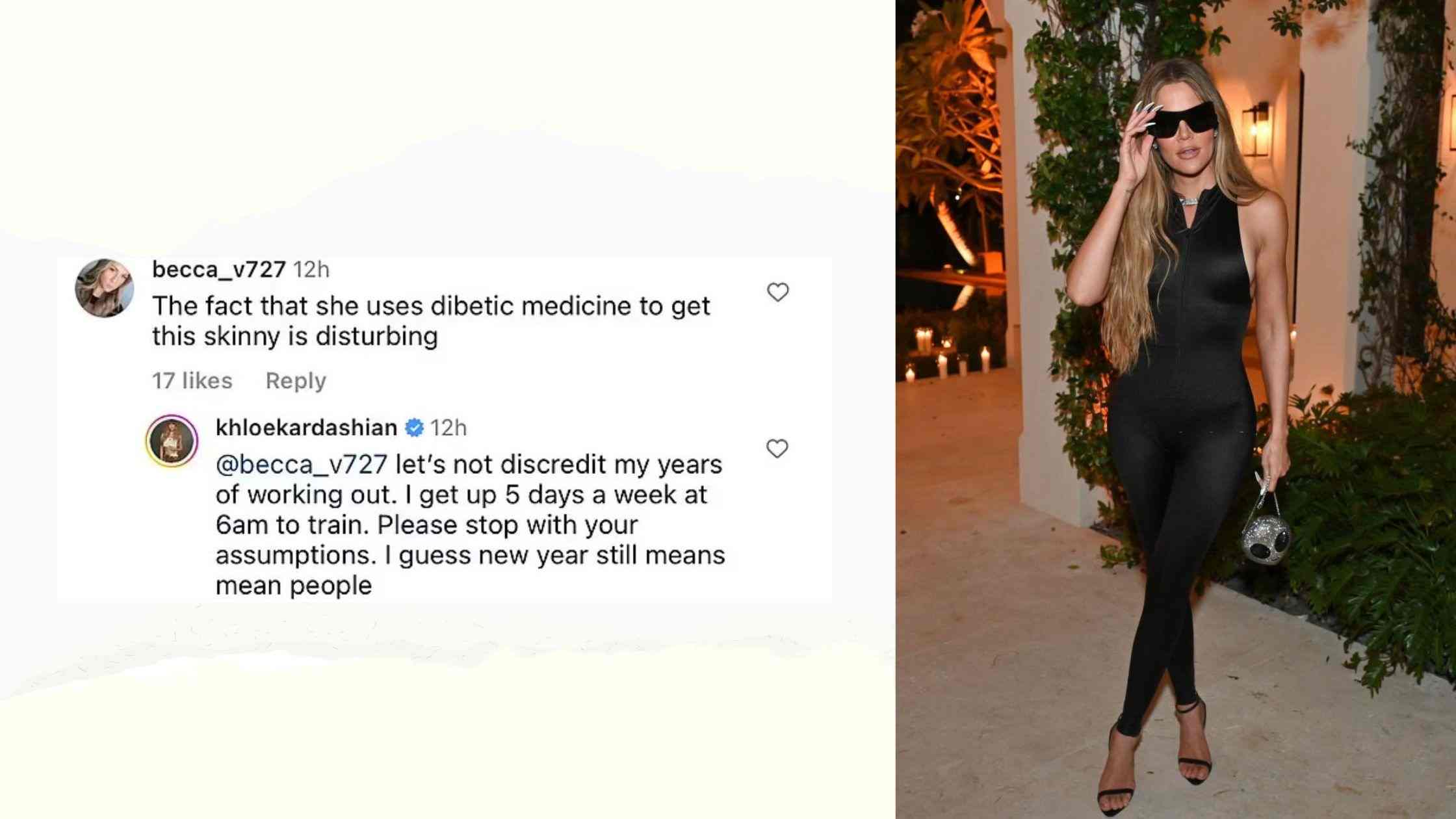 Khloe's response to diabetes drug claim