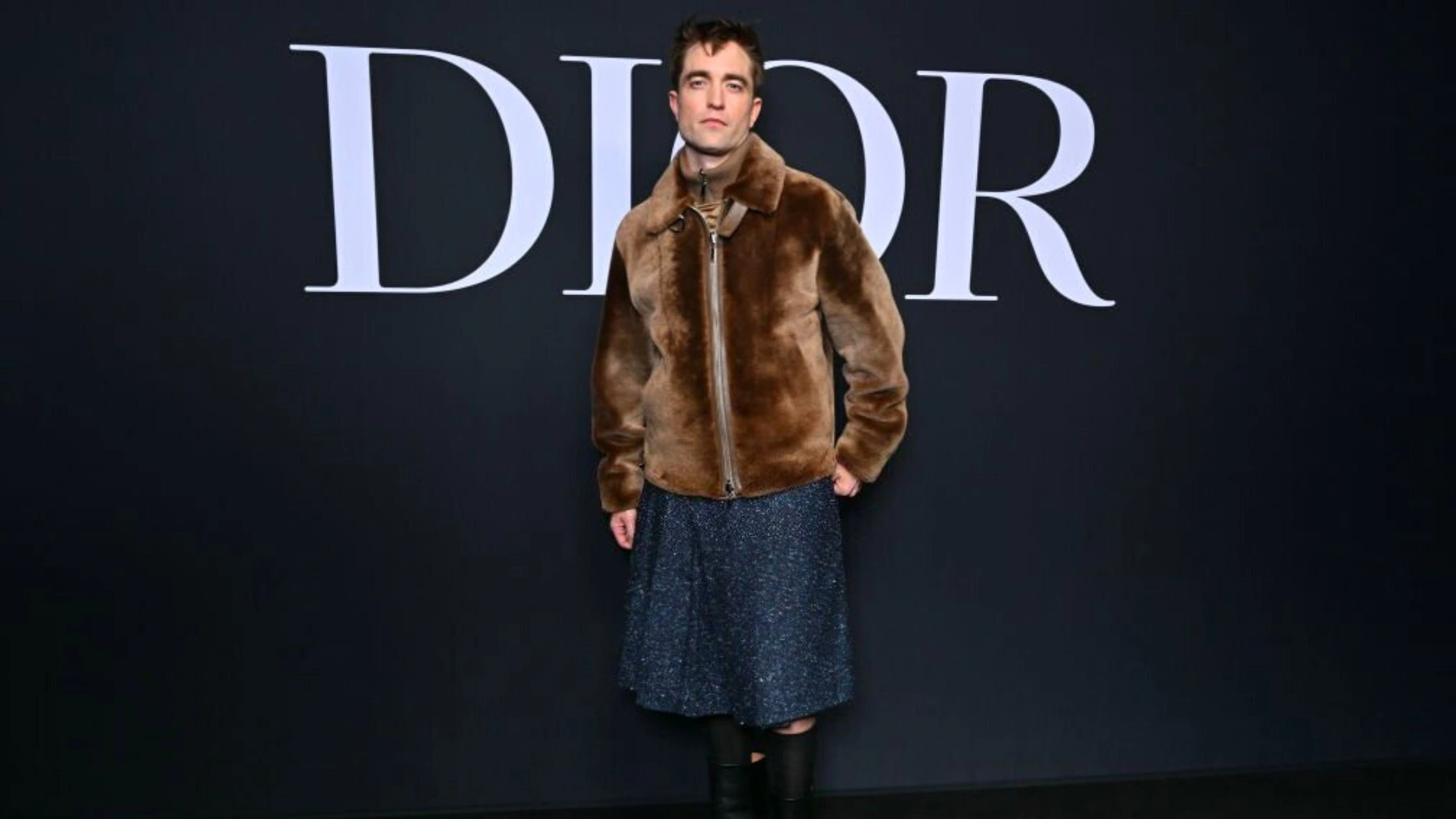 Robert pattinson at Paris fashion week